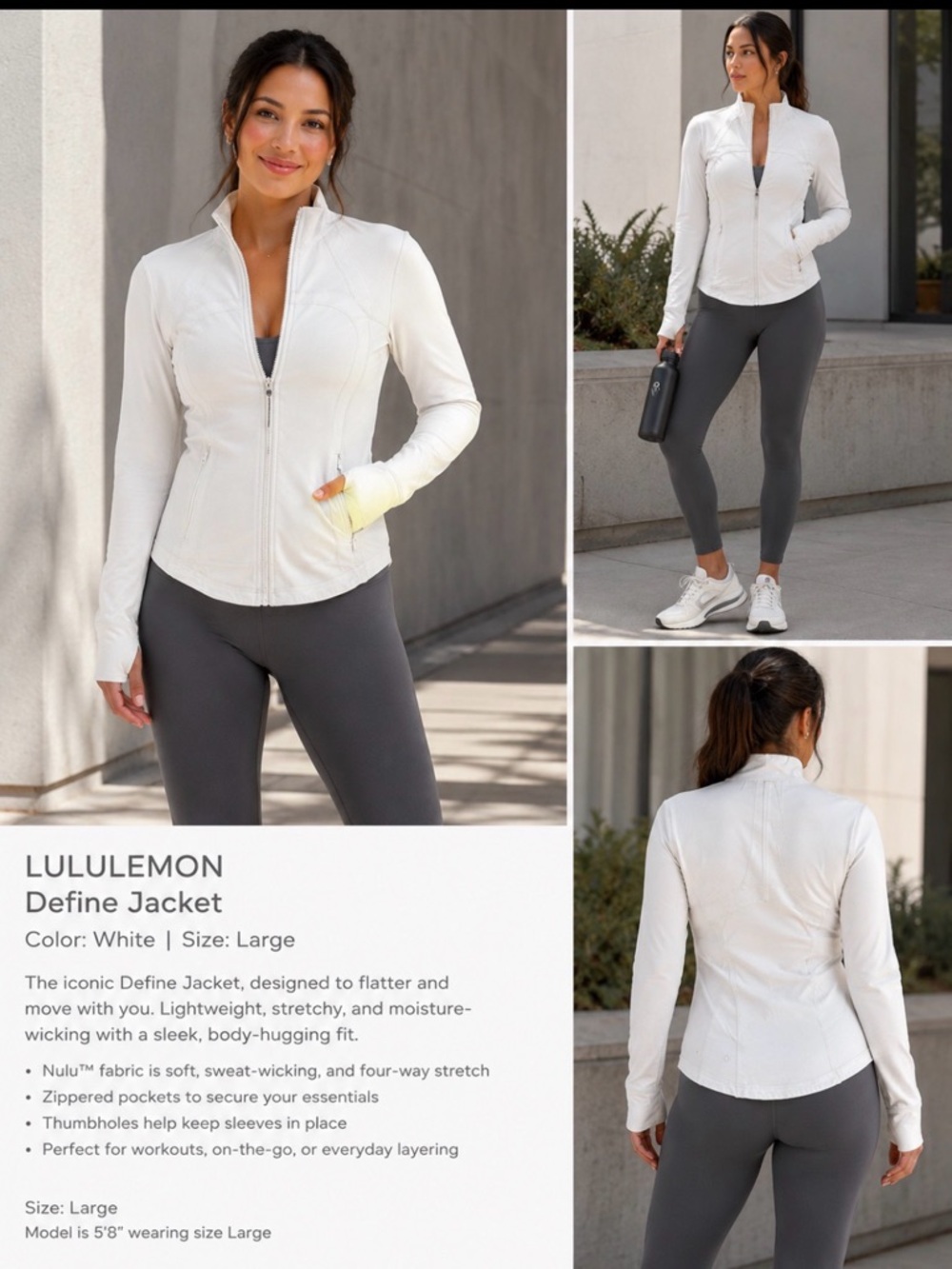 lululemon athletica Define Jacket in White